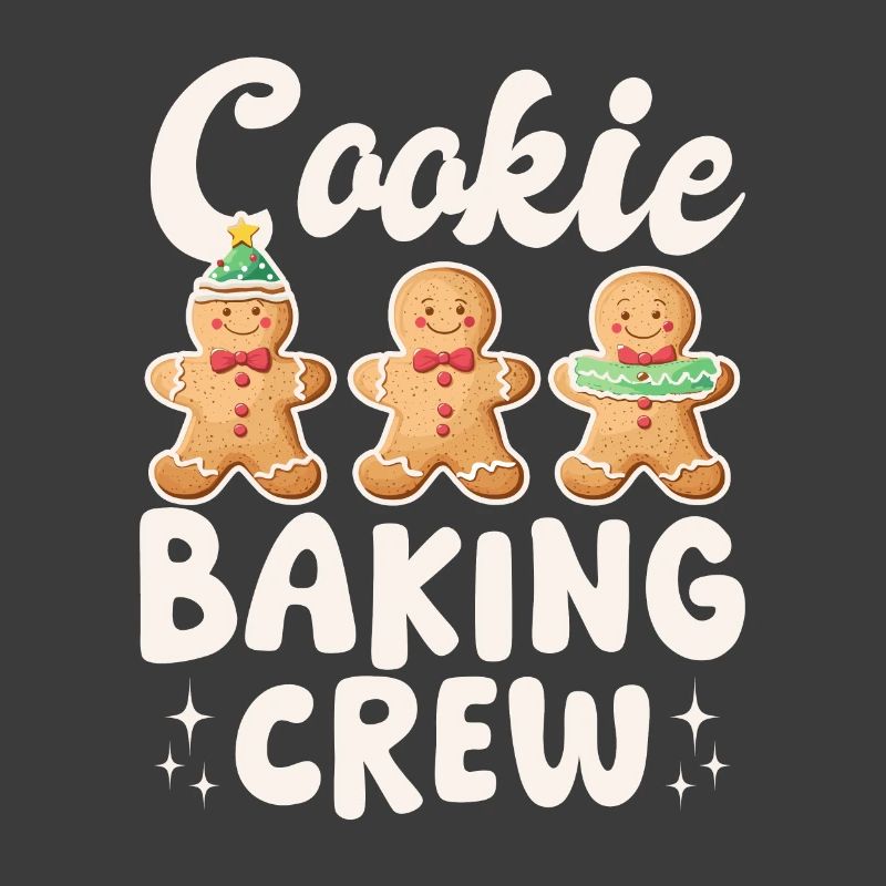 Équipe de cuisson de biscuits au pain d’épice de Noël drôle