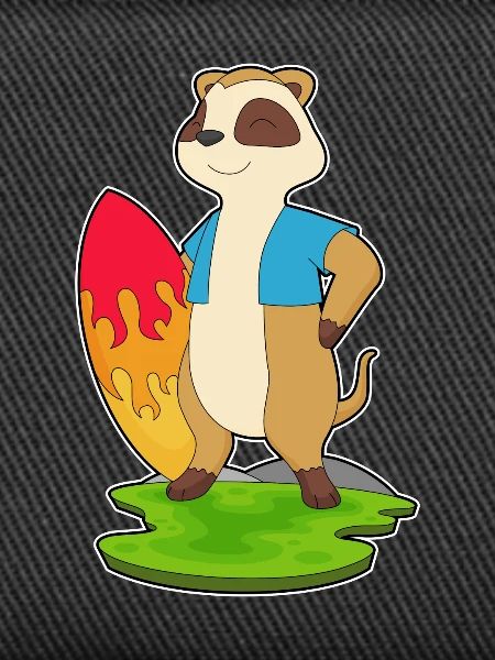 Meerkat Surfing Surfboard Summer