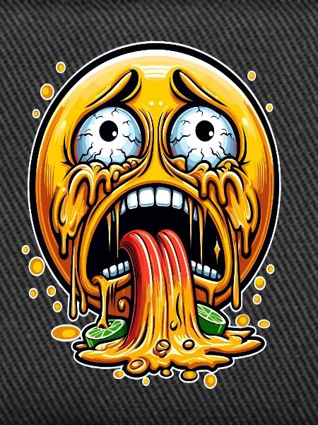 Puke attack face