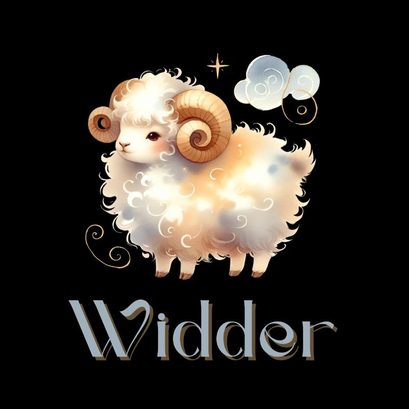 Elegantes Widder Sternzeichen Aquarell Geschenk