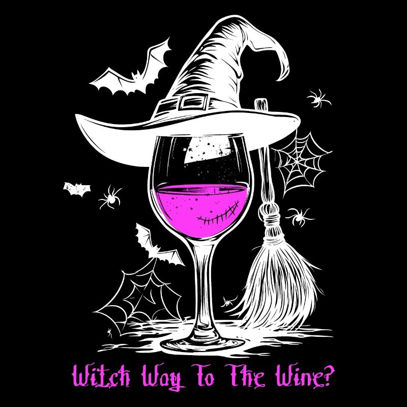 Weinglas Hexe Wein Halloween Weintrinker Geschenk