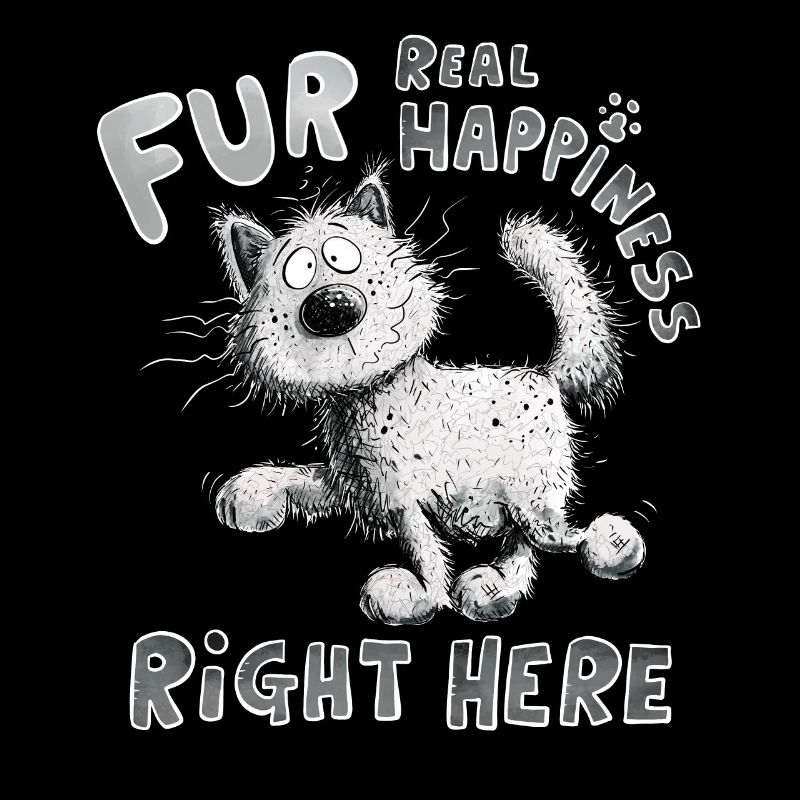Fur Realy Happiness Right Here Katze Spruch Katzen