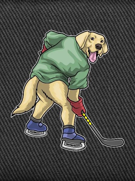 Labrador Eishockey Eishockeyschläger