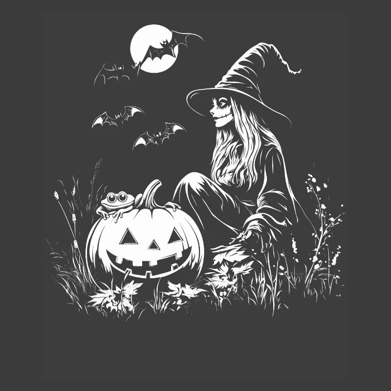 Gothic Witch Pumpkin Frog Halloween Gift