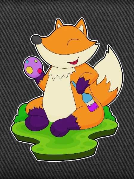 Fox Easter Painting
