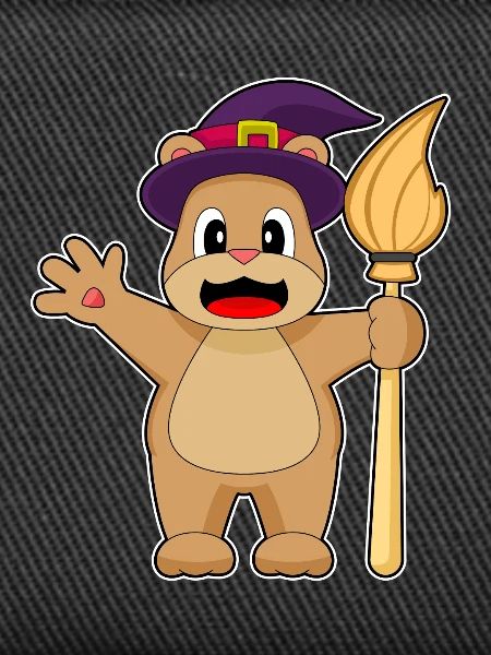 Bear Witch Broom