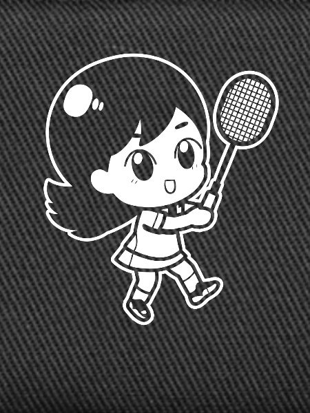 Little badminton player