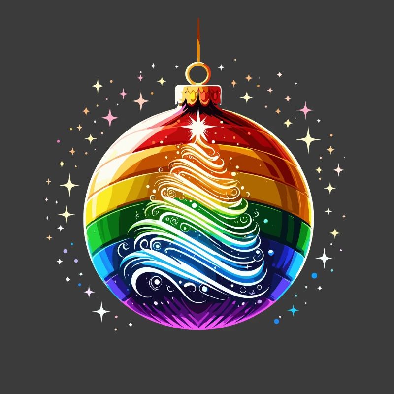 Regenbogen Weihnachtskugel