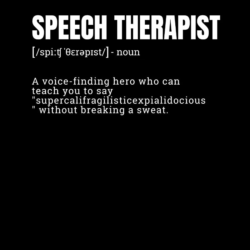 Speech Therapist Definition Dictionary T-Shirts