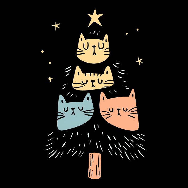 Chat de Noël Chat Arbre de Noël Cadeau