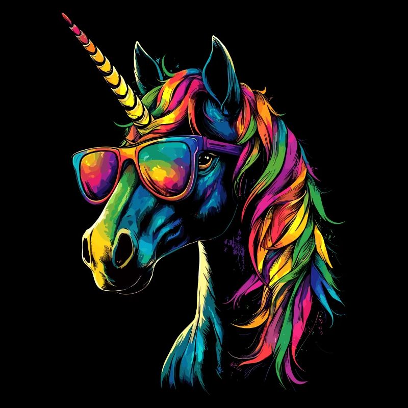 Einhorn Bunt Regenbogen Pferde Reiten Einhörner