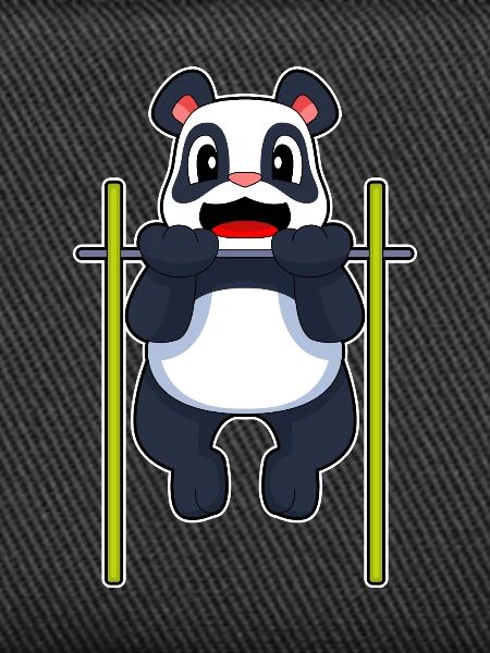 Panda Bodybuilder Pull-ups Bodybuilding