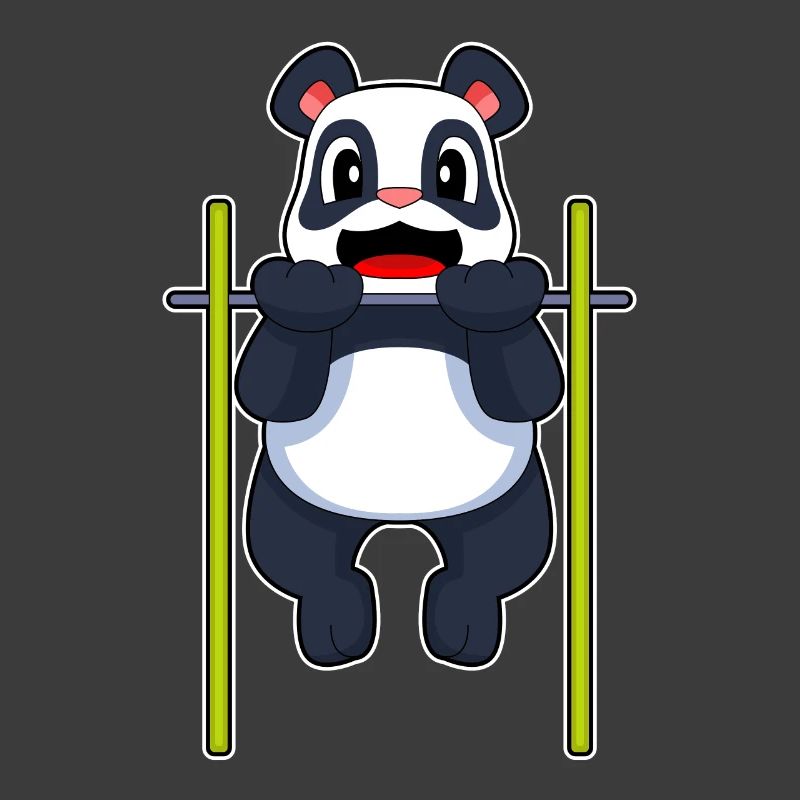 Panda Bodybuilder Pull-ups Bodybuilding