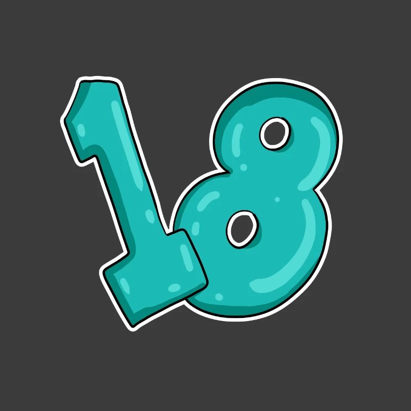 Dix-huit 18 Numéro Numéro