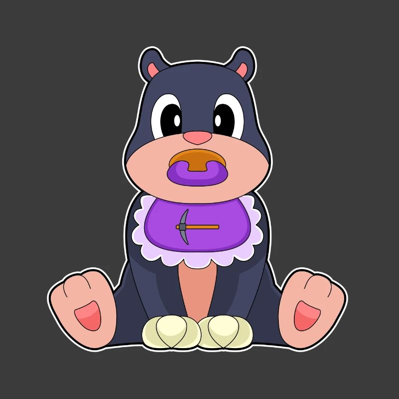 Mole Baby Bib Pacifier