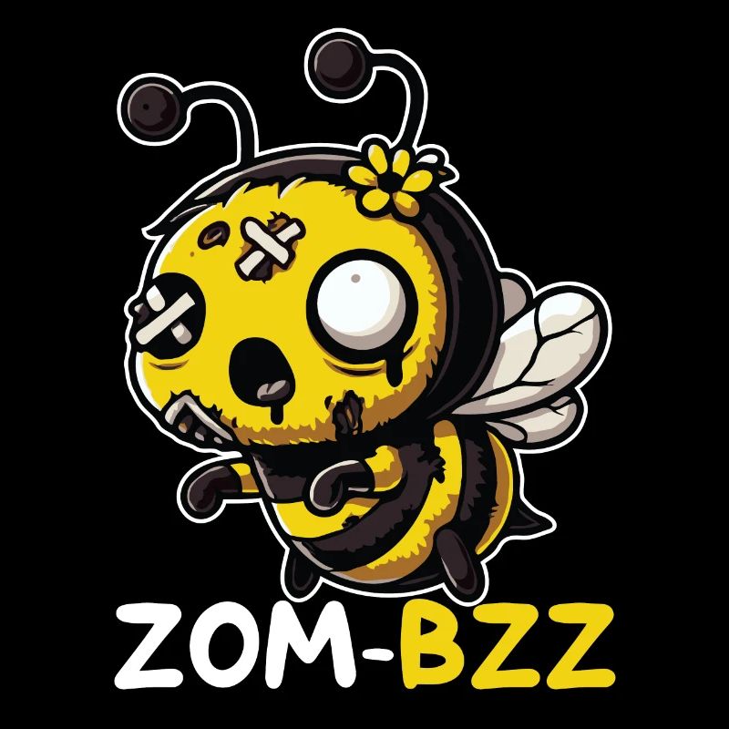 Zombzz Funny Bee comme un jeu de mots sur les zombies