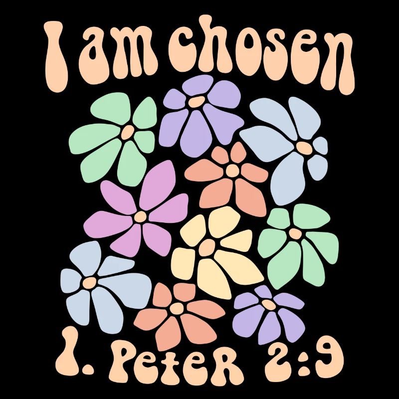 Jesus Gott Bibelvers Retro Christlich I am chosen