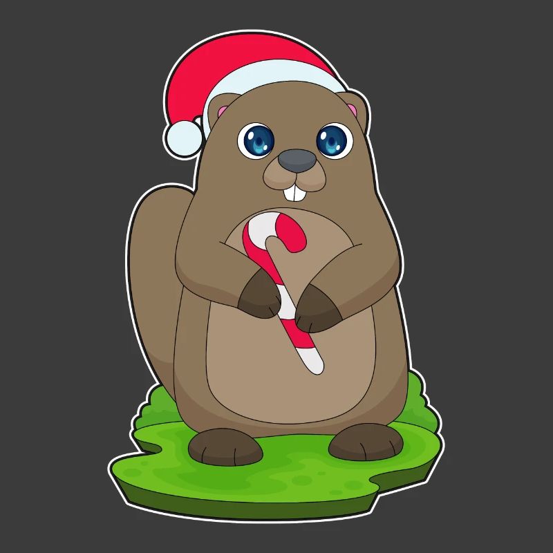 Canne de Noël Castor