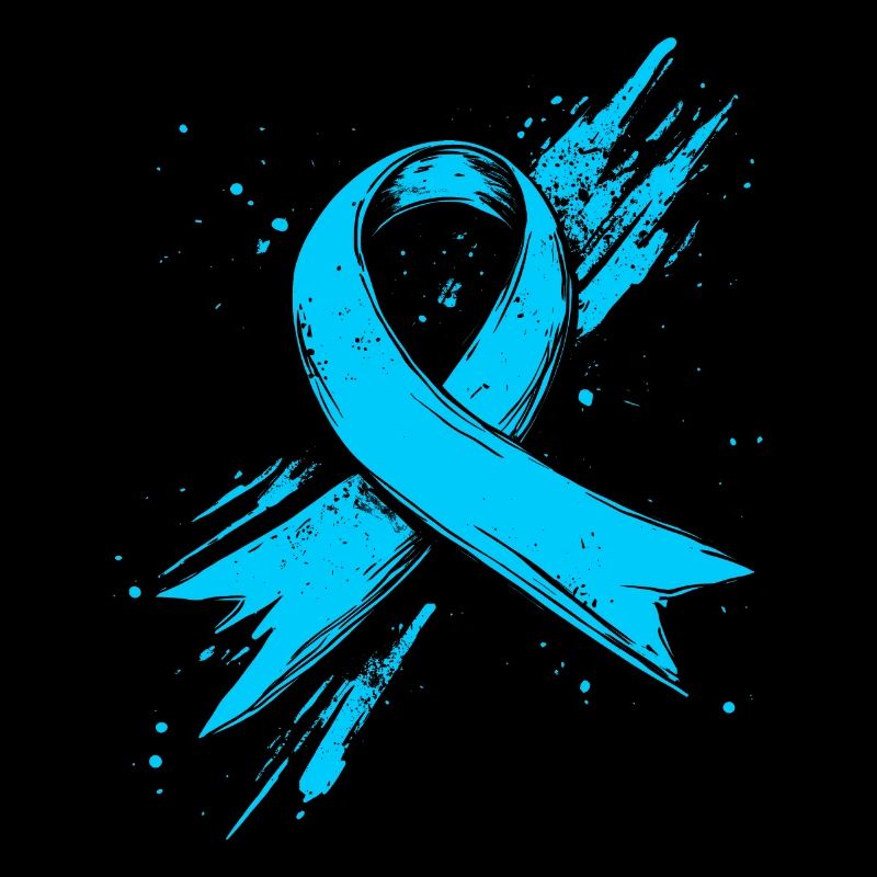 Prostata Krebs Bewusstein Schleife Hellblau