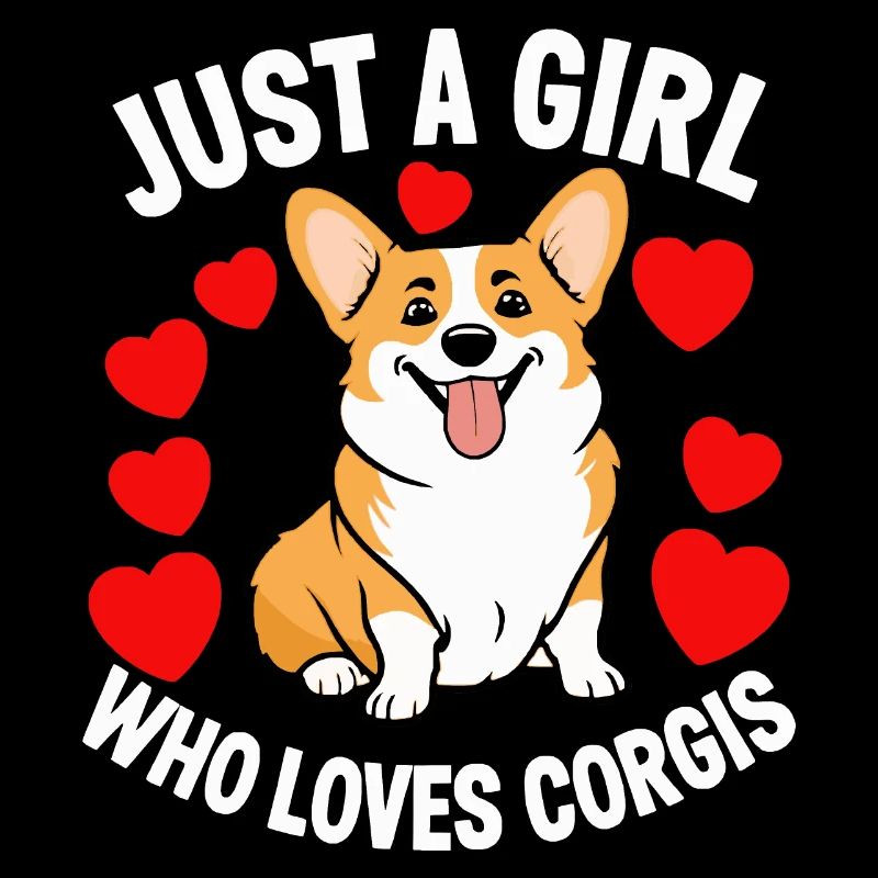 Nur ein Mädchen das Corgis liebt
