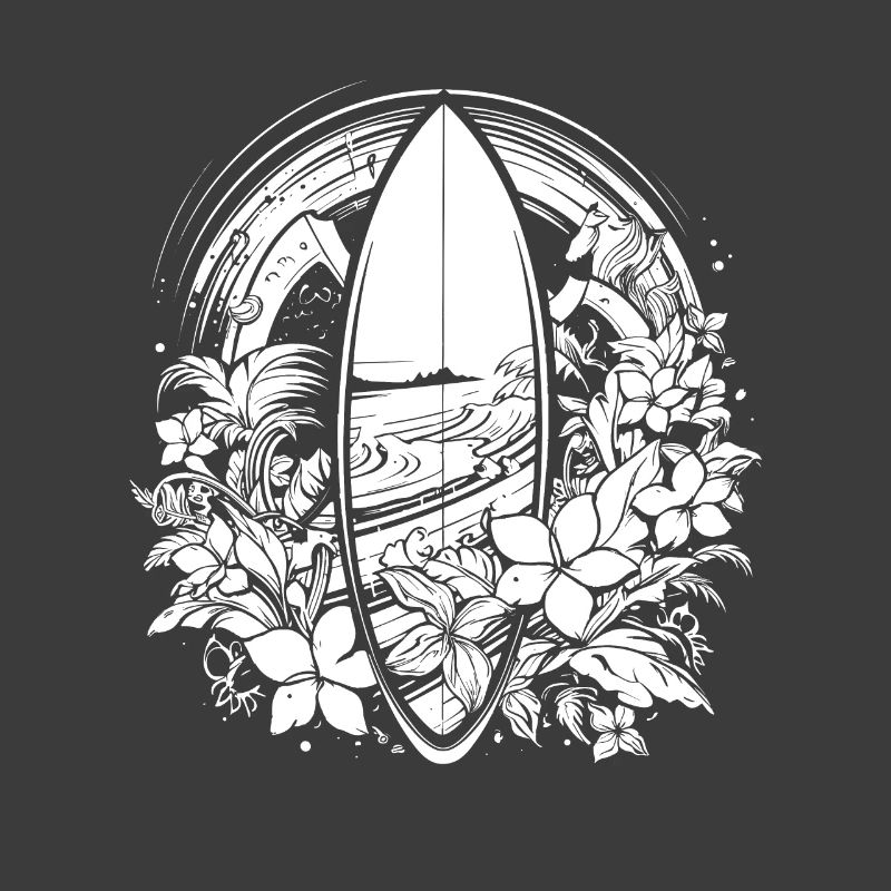 Surfboard Comic Style