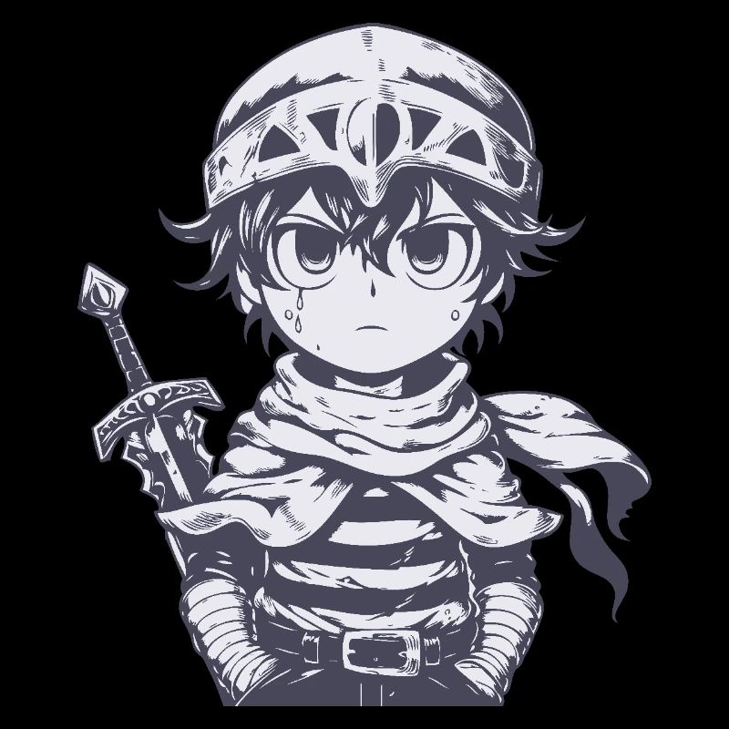 Petit chevalier de la forêt avec épée