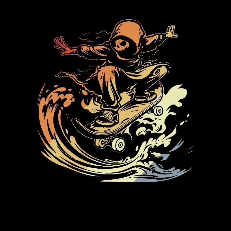 Skateboarding Comic Look