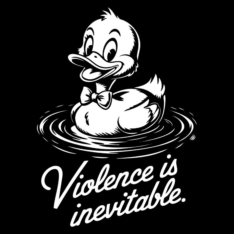 Violence Is Inevitable Funny Duck Dark Humor