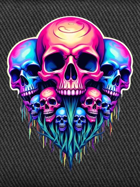 Psychedelic skull