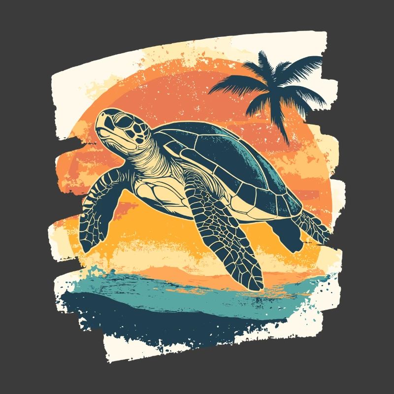 Tortue de mer rétro