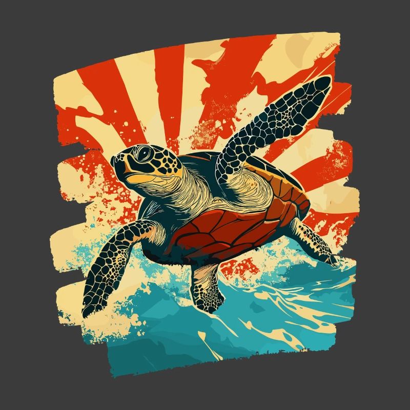 Tortue de mer rétro
