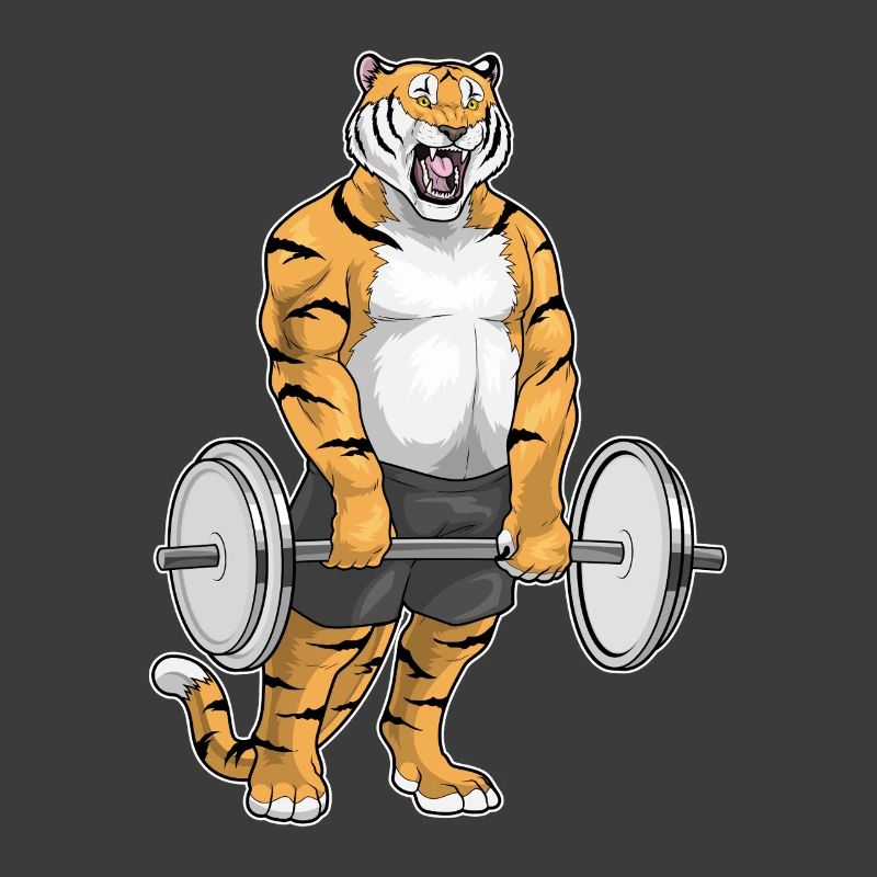 Tiger Bodybuilder Hantel Bodybuilding