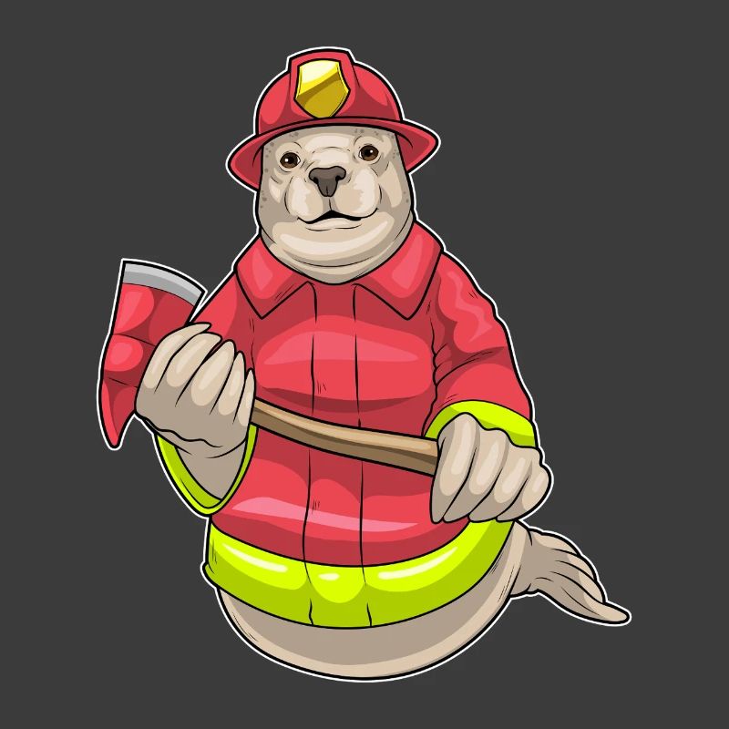 Seal Firefighter Axe Fire Brigade