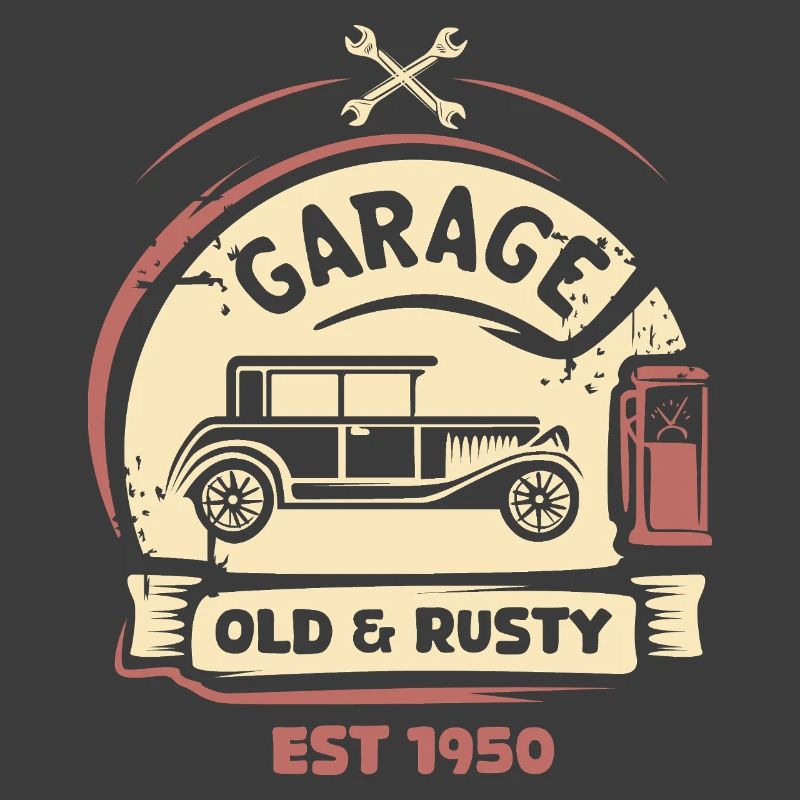 Oldtimer Retro-Liebe Klassiker im Blut Garage Logo