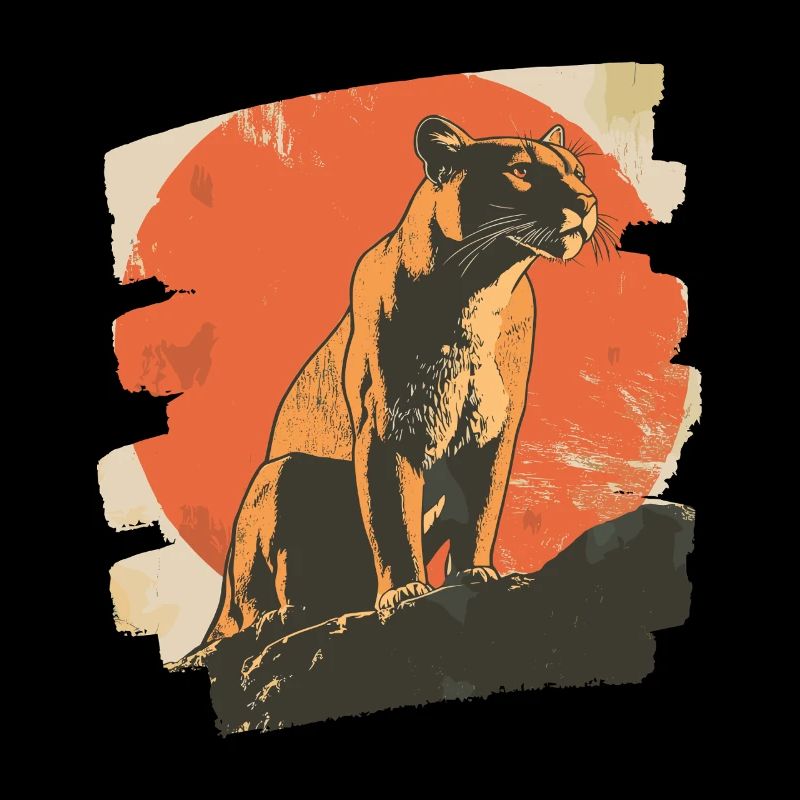 Lion de montagne Rétro