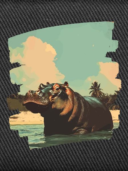 Nilpferd Retro