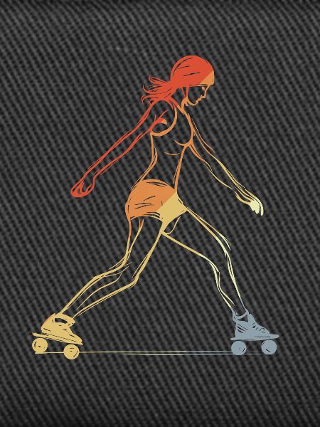 Weiblicher Roller Skater