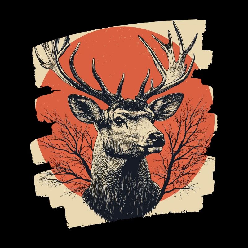 Deer with antlers