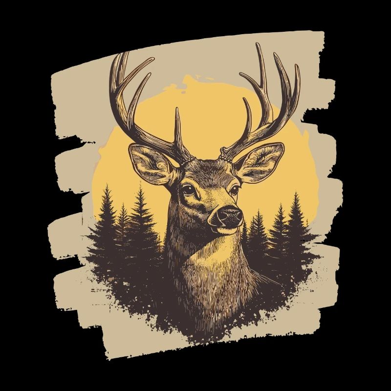 Cerf avec bois