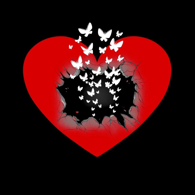 Coeur de la Saint-Valentin Coeurs Papillons Amour