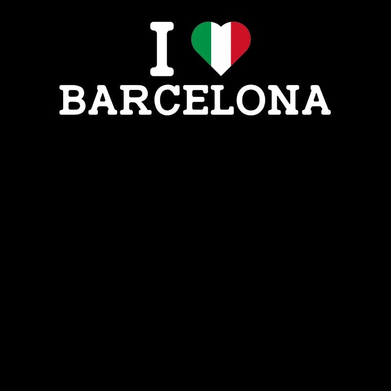 J’aime Barcelone Cool Wrong Flag Italie Lover Heart