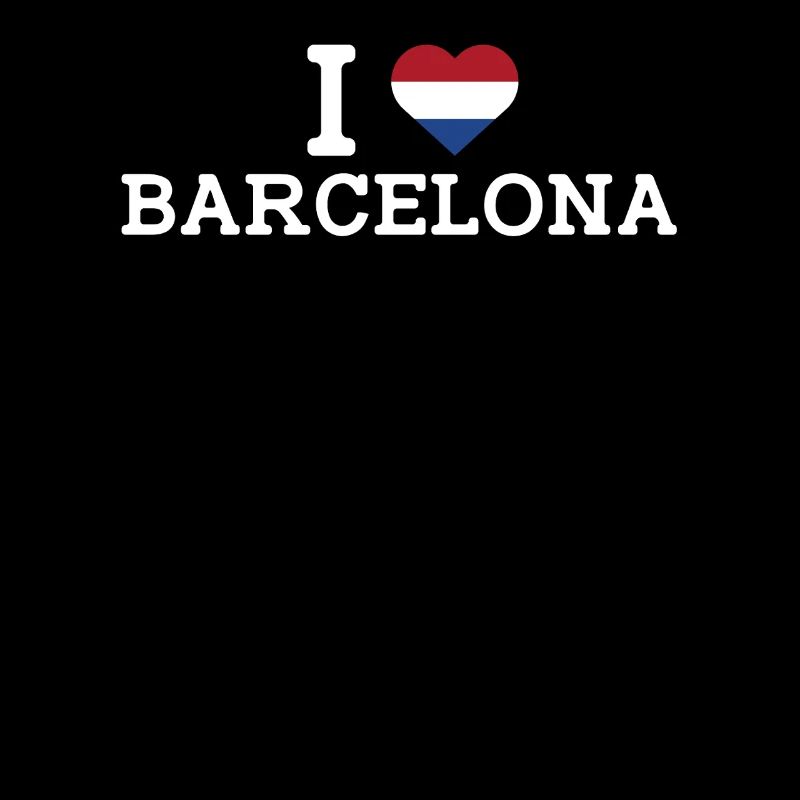 I Love Barcelona Cool Wrong Flag Netherlands Heart