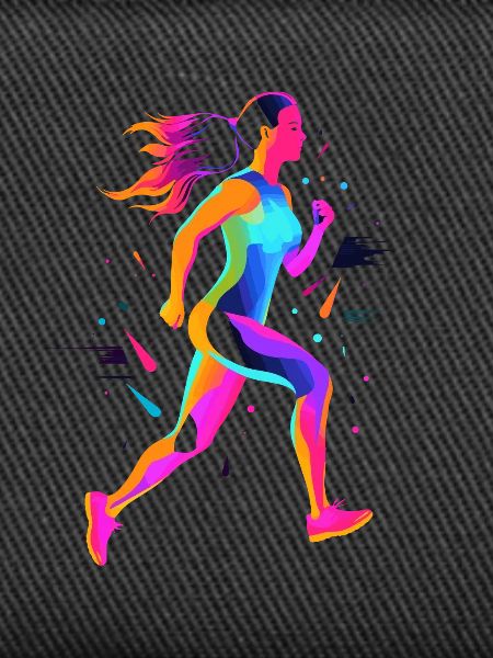 Läufermädchen Retrowave
