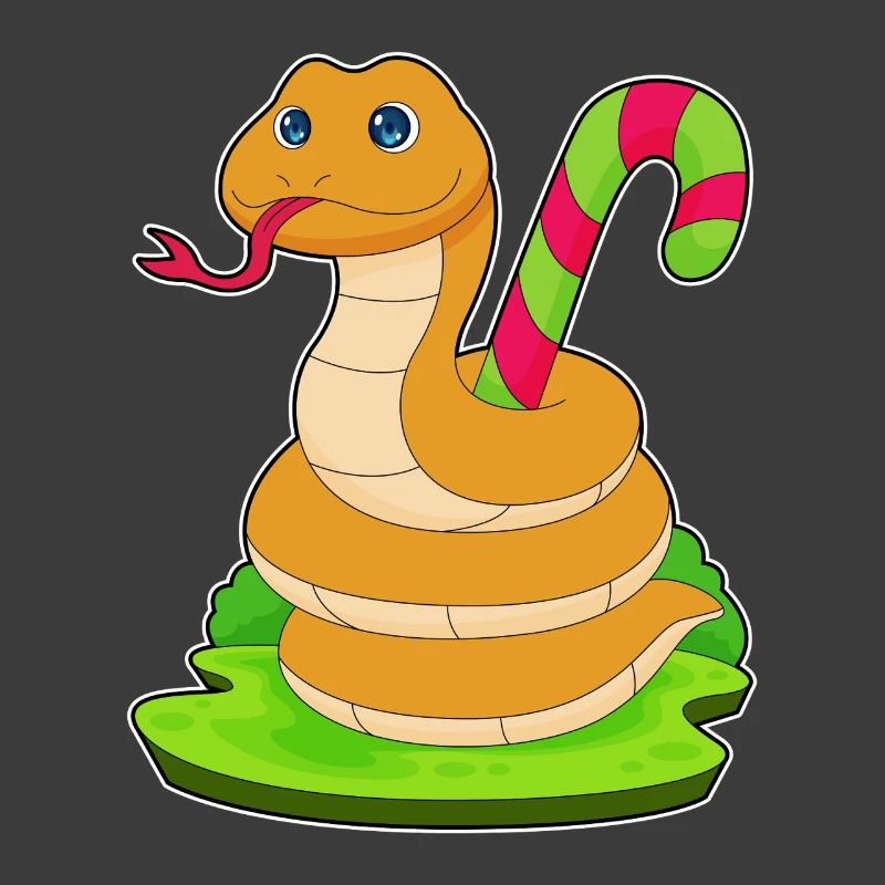 Canne de bonbon serpent