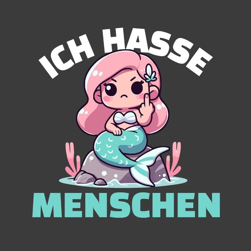 Freche Meerjungfrau mit einer Zynischen Botschaft