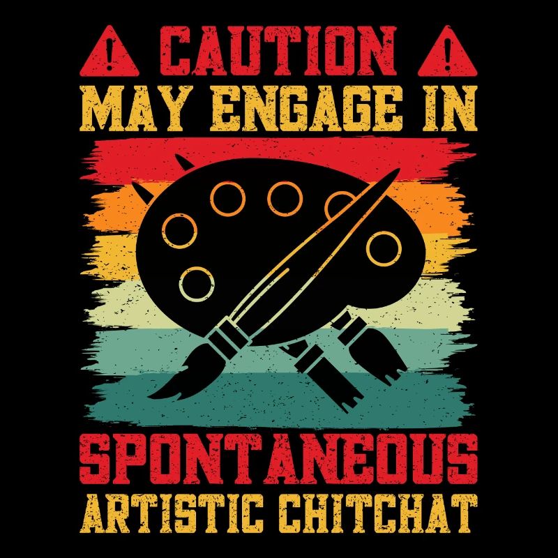 Cool Artist Caution Spontaneous Artistic Painter