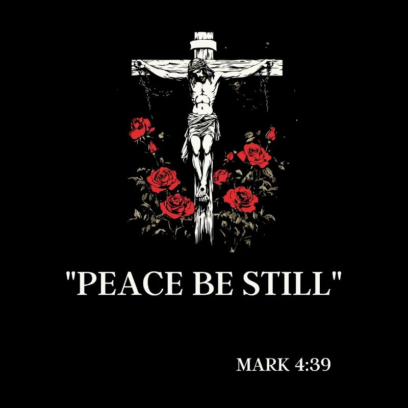 Jesus am Kreuz & Markus 4:39: Friede sei Still