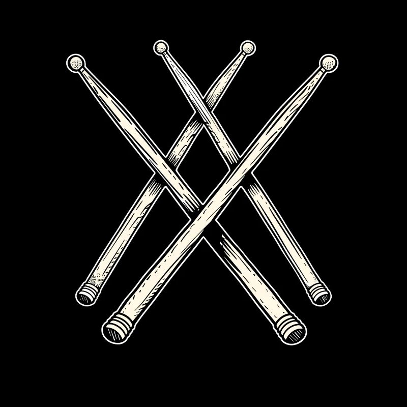 Drumsticks Line Art