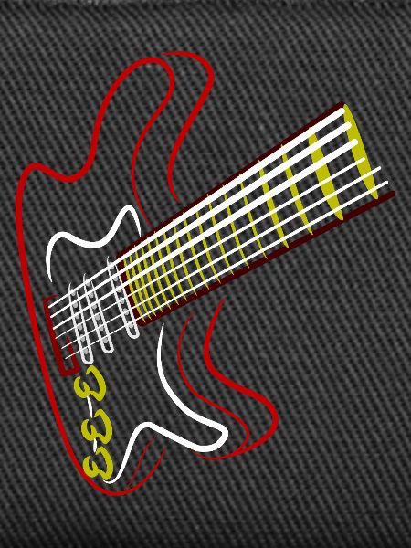 Electric Guitar Neon Design