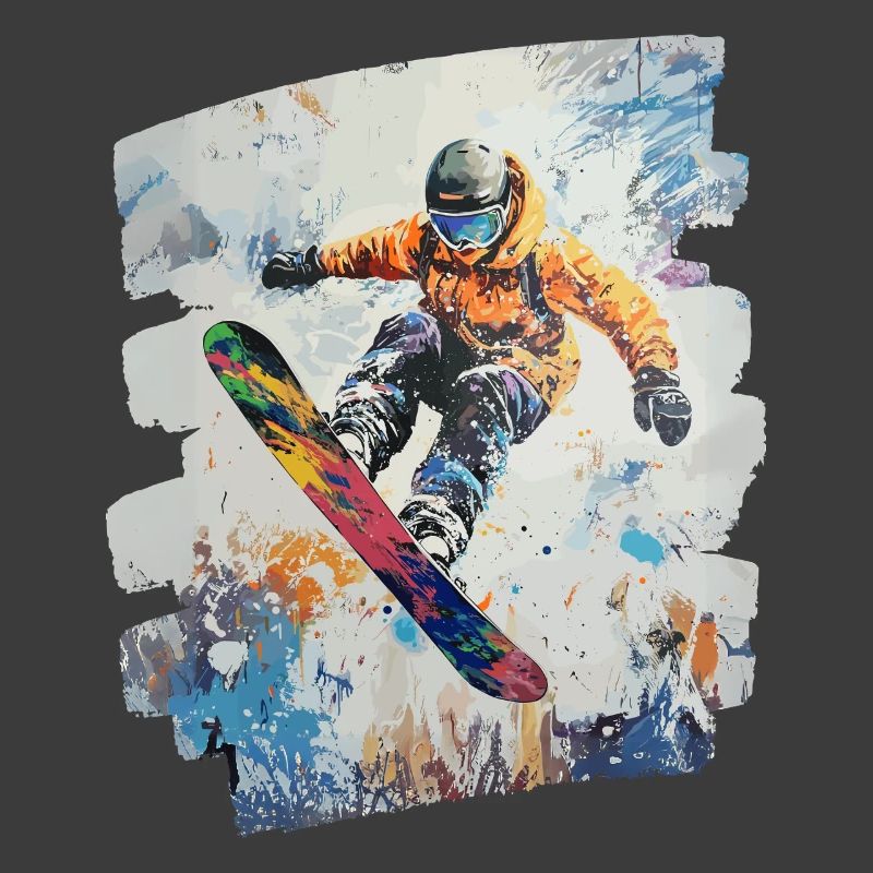 Snowboarder Pulverschnee